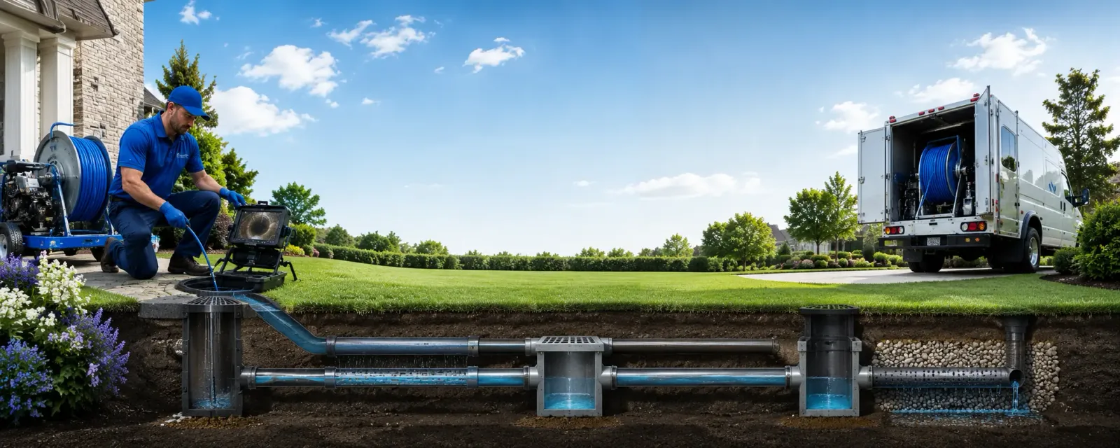 Outdoor drain cleaning information for Oakwood, TX